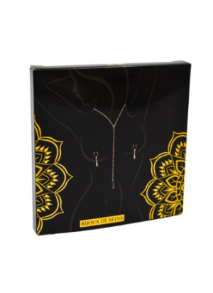 bijoux de corps, pinces de seins goutte et tour de cou chainette - SO-0184